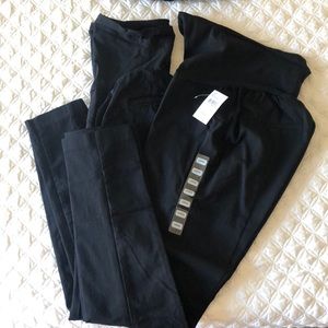 Two Pairs Black Maternity Work Pants